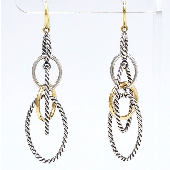 David Yurman Jewelry - DAVID YURMAN Silver and Gold Mobile Earrings